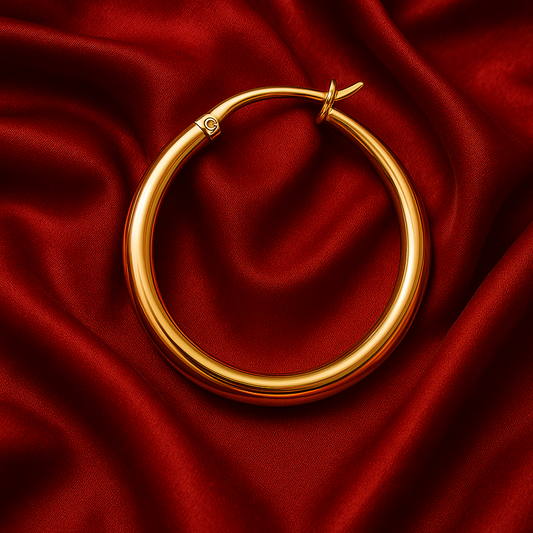 Gold colour big hoop earring