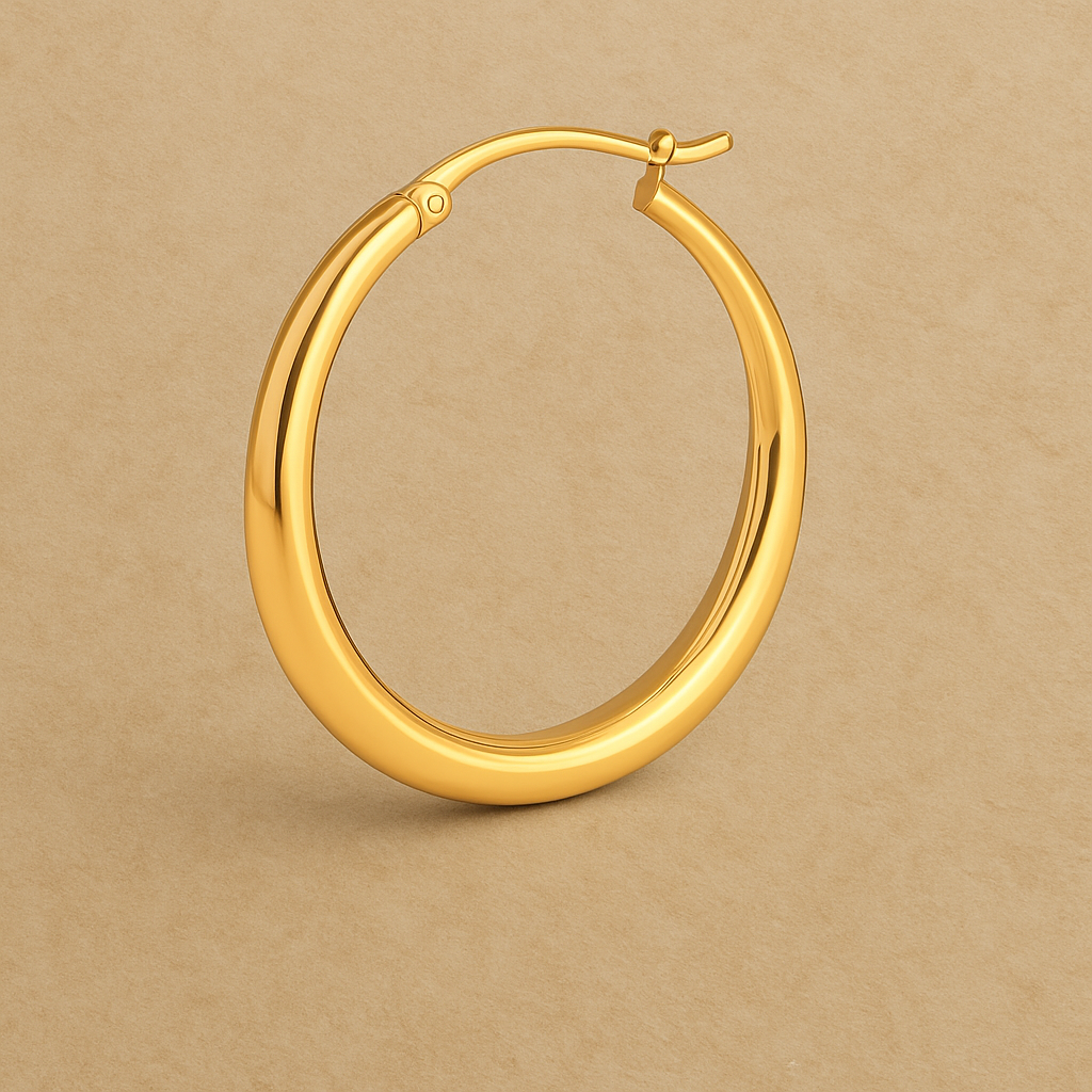 Gold colour big hoop earring