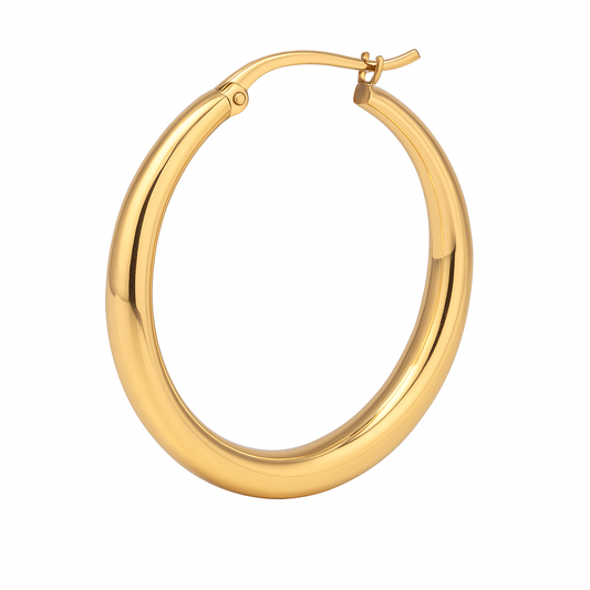 Gold colour big hoop earring